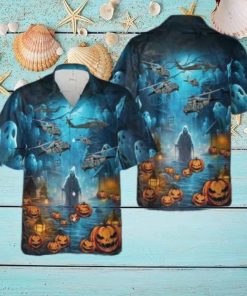 Us Army Sikorsky Uh 60 Black Hawk Halloween Hawaiian Shirt