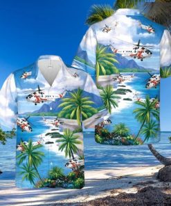 Us Coast Guard Sikorsky S 61R Helicopter Hawaiian Shirts