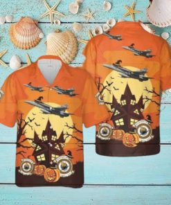 Us Marine Fighter Attack Squadron 323 (vmfa 323) “death Rattlers” Fa 18c Hornet Halloween Hawaiian Shirt