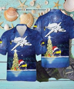 Us Navy Vaw 112 Golden Hawks (1978 Uss Nimitz) E 2c Christmas Hawaiian Shirt