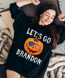 Usa Sunglasses Pumpkin – Let’s Go Brandon Halloween V Neck T Shirt