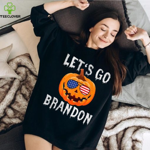 Usa Sunglasses Pumpkin – Let’s Go Brandon Halloween V Neck T Shirt
