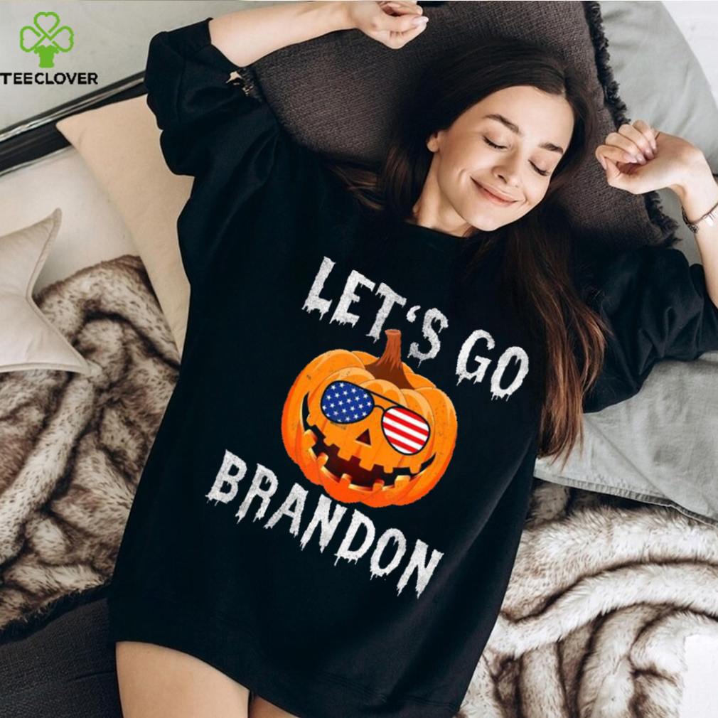 Usa Sunglasses Pumpkin – Let’s Go Brandon Halloween V Neck T Shirt Usa Sunglasses Pumpkin – Let’s Go Brandon Halloween V Neck T Shirt