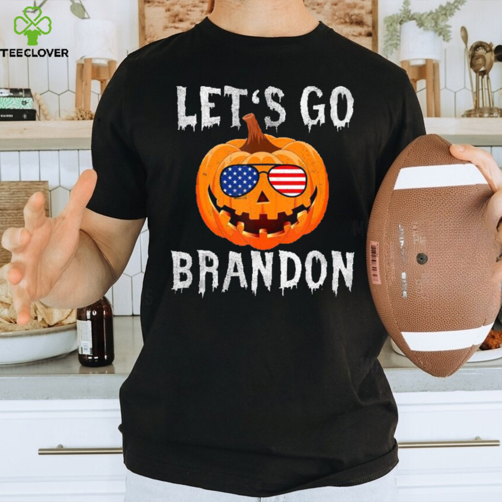 Usa Sunglasses Pumpkin – Let’s Go Brandon Halloween V Neck T Shirt Usa Sunglasses Pumpkin – Let’s Go Brandon Halloween V Neck T Shirt