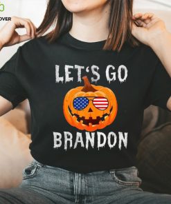 Usa Sunglasses Pumpkin – Let’s Go Brandon Halloween V Neck T Shirt