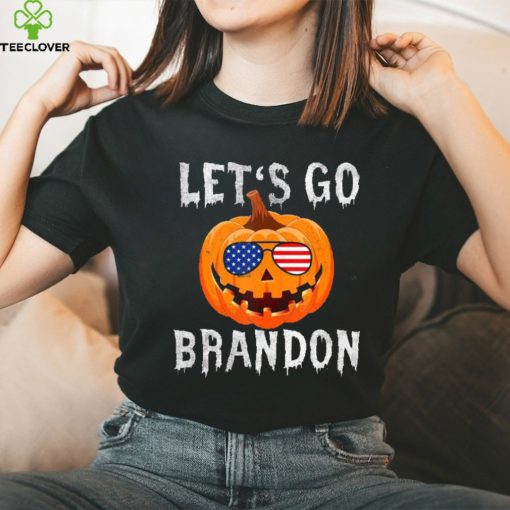 Usa Sunglasses Pumpkin – Let’s Go Brandon Halloween V Neck T Shirt