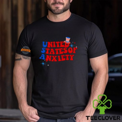 Usa United States Of Anxiety 4th Of July 2024 T hoodie, sweater, longsleeve, shirt v-neck, t-shirt