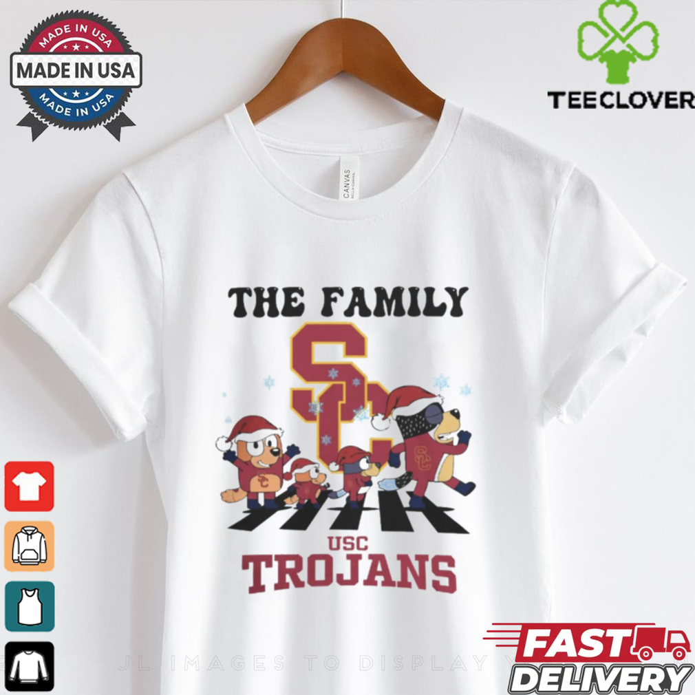 Usc Trojans X Family Bluey Merry Christmas 2024 Shirt Usc Trojans X Family Bluey Merry Christmas 2024 Shirt