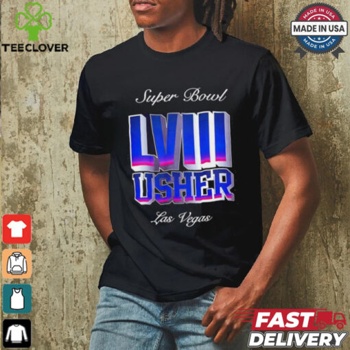 Usher Super Bowl LVIII Las Vegas logo shirt
