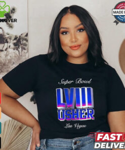 Usher Super Bowl LVIII Las Vegas logo shirt