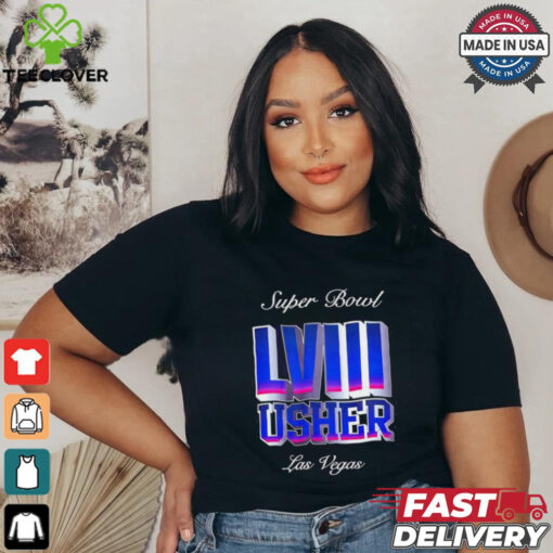 Usher Super Bowl LVIII Las Vegas logo shirt