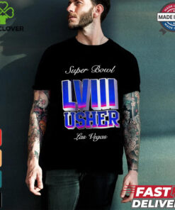 Usher Super Bowl LVIII Las Vegas logo shirt