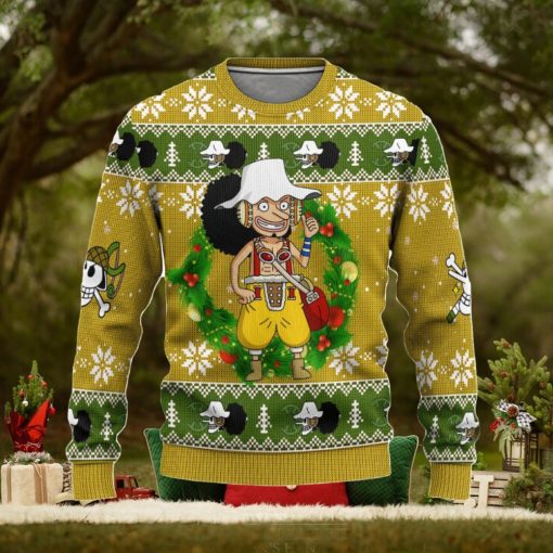 Usopp One Piece Anime Ugly Christmas Sweater, Custom Sweatshirt Apparel
