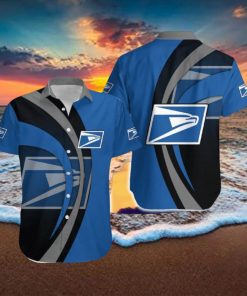 Usps Contemporary Logo AOP Hawaiian Shirt For Men And Women