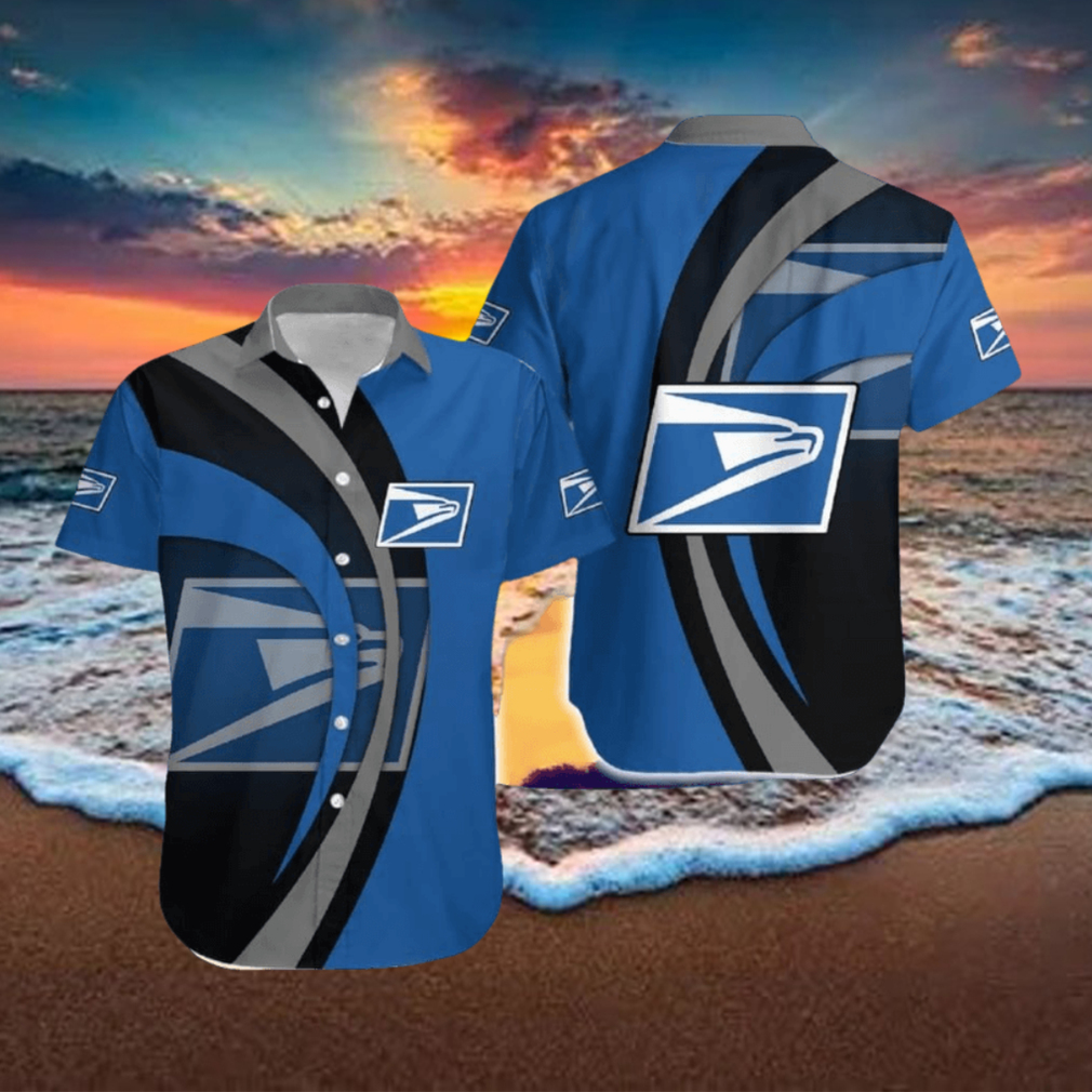 Usps Contemporary Logo AOP Hawaiian Shirt For Men And Women Usps Contemporary Logo AOP Hawaiian Shirt For Men And Women