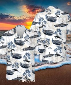 Uss Theodore Roosevelt (cvn 71) 4th Of July Hawaiian Shirt