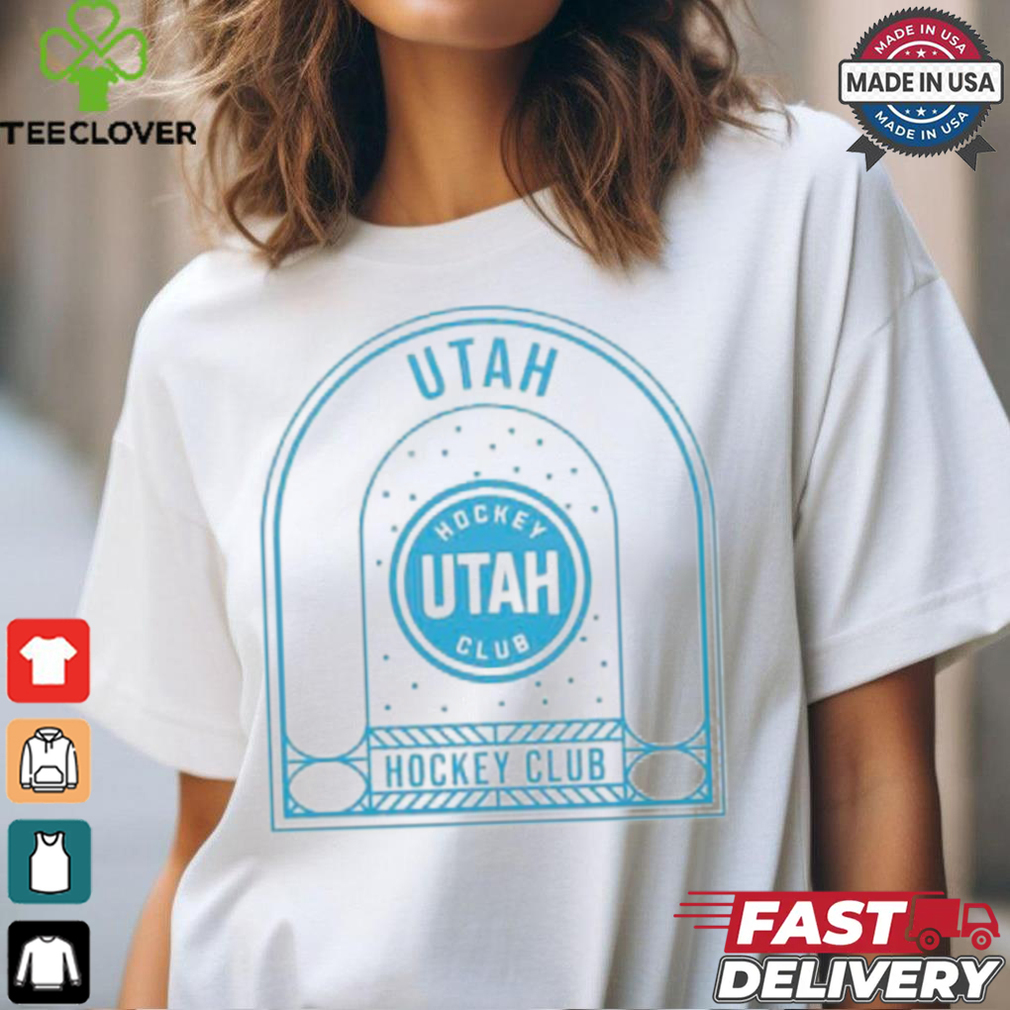 Utah Hockey Club Uphill Stained Glass T Shirt Utah Hockey Club Uphill Stained Glass T Shirt
