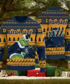 Utah Jazz Grinch Christmas Ugly Sweater