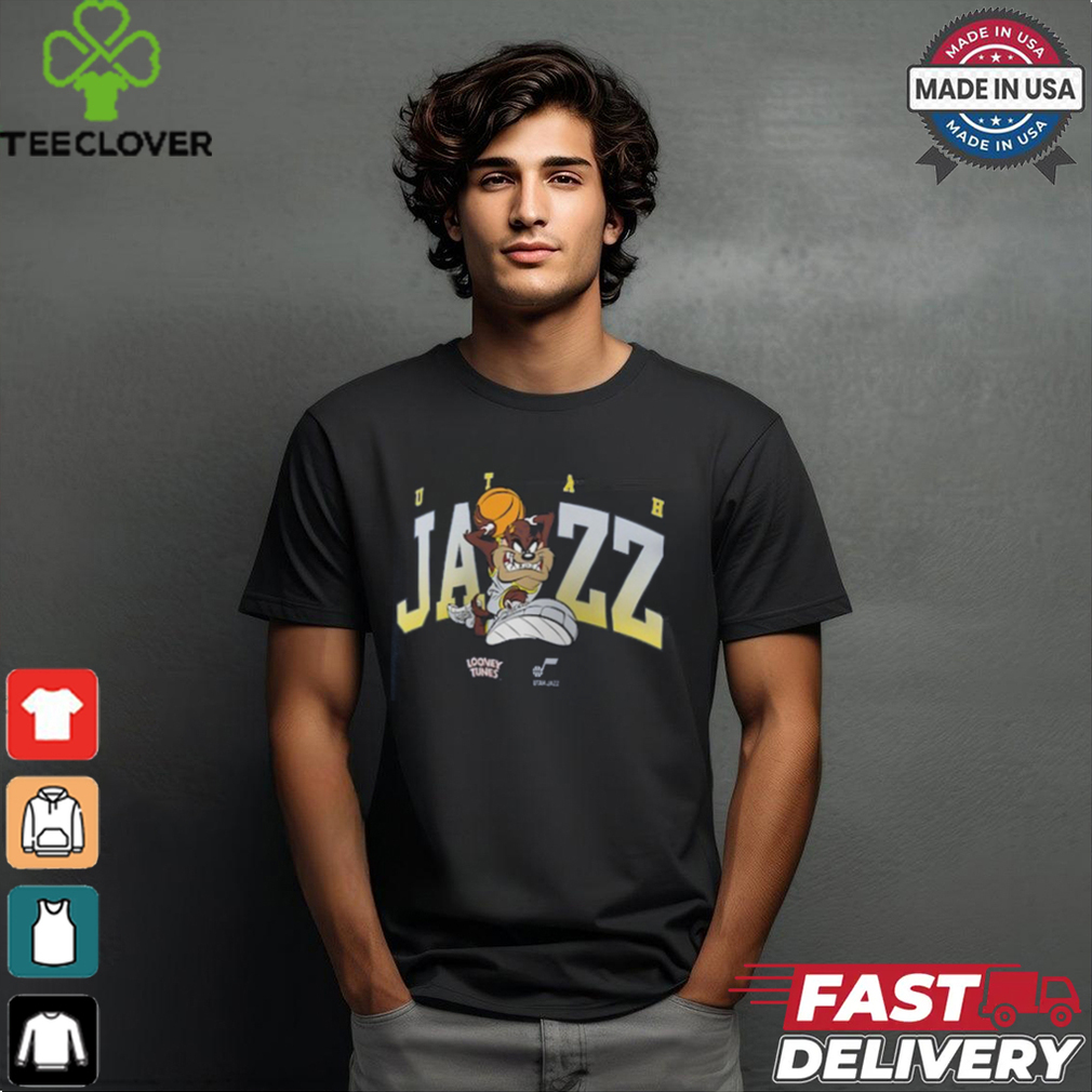 Utah Jazz Looney Tunes Taz Graphic Crew shirt Utah Jazz Looney Tunes Taz Graphic Crew shirt