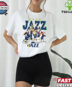 Utah Jazz Looney Tunes characters NBA basketball shirt