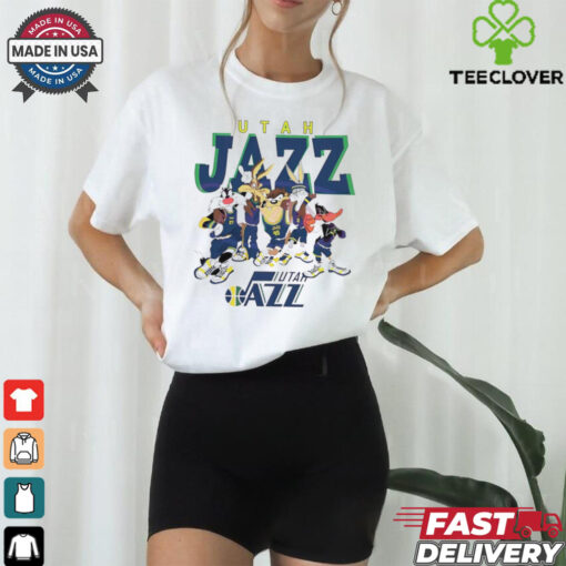 Utah Jazz Looney Tunes characters NBA basketball shirt