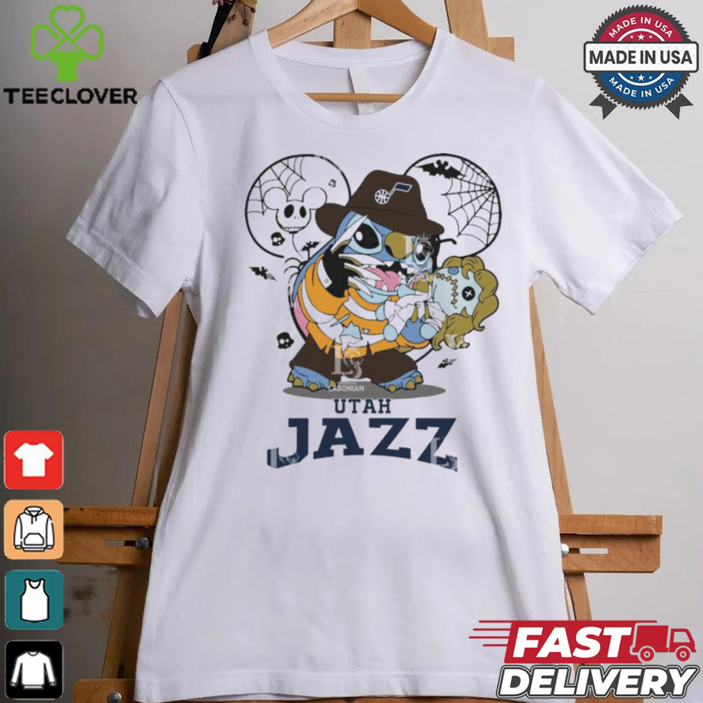 Utah Jazz Stitch Freddy Krueger Halloween Shirt Utah Jazz Stitch Freddy Krueger Halloween Shirt