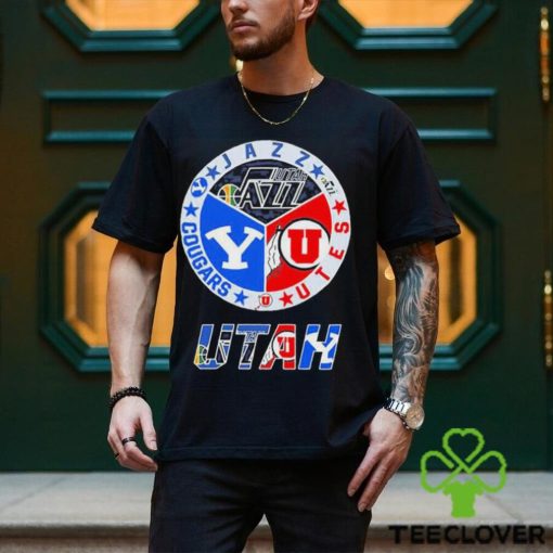 Utah Sports Teams Jazz Utes And Cougars Shirt