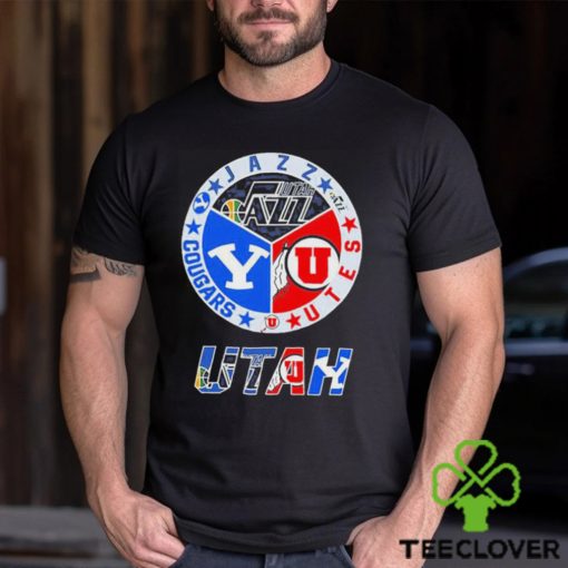 Utah Sports Teams Jazz Utes And Cougars Shirt