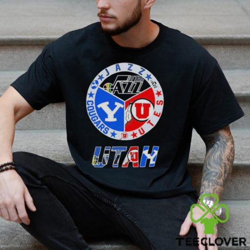 Utah Sports Teams Jazz Utes And Cougars Shirt