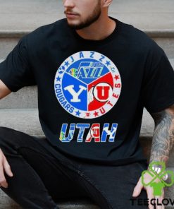 Utah Sports Teams, Utah Jazz, Utah Utes And Cougars T Shirt