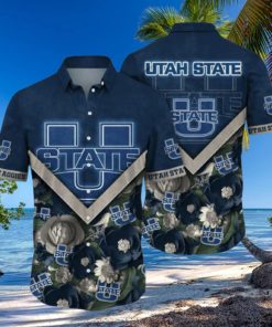 Utah State Aggies NCAA3 Aloha Tropical Sport Team Gift Hawaiian Shirt