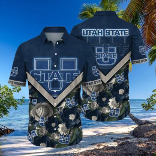 Utah State Aggies NCAA3 Aloha Tropical Sport Team Gift Hawaiian Shirt