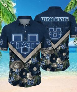 Utah State Aggies NCAA3 Aloha Tropical Sport Team Gift Hawaiian Shirt