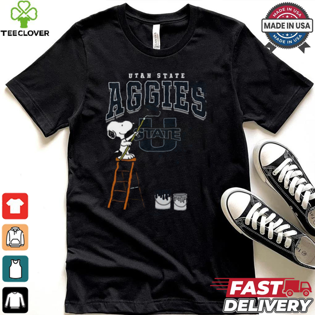 Utah State Aggies Snoopy Painting Shirt Utah State Aggies Snoopy Painting Shirt