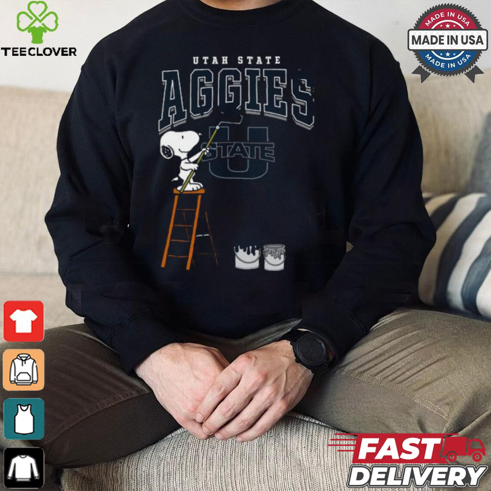 Utah State Aggies Snoopy Painting Shirt Utah State Aggies Snoopy Painting Shirt