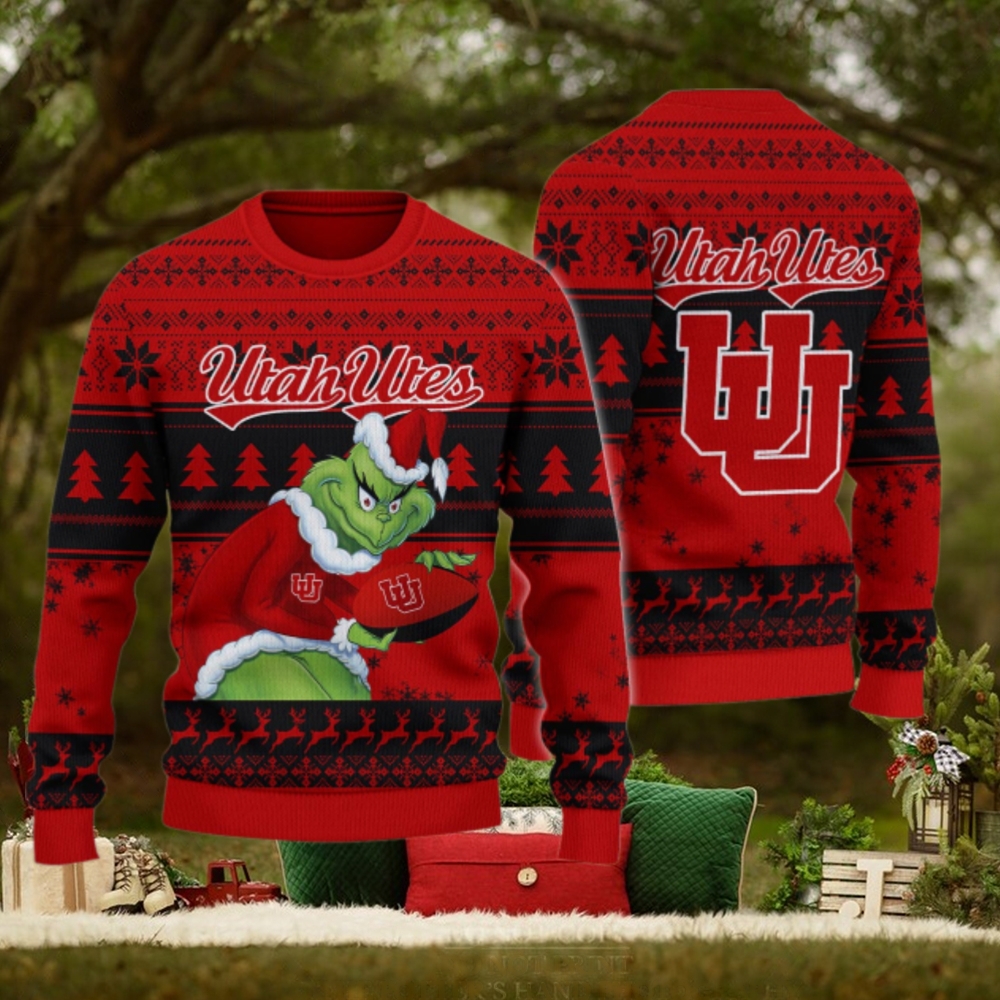 Utah Utes Grinch Ugly Christmas Sweater Utah Utes Grinch Ugly Christmas Sweater