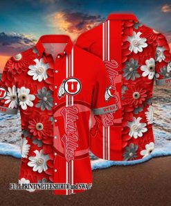 Utah Utes NCAA Flower Hot Version Hawaii Shirt And Tshirt