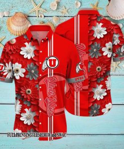 Utah Utes NCAA Flower Hot Version Hawaii Shirt And Tshirt