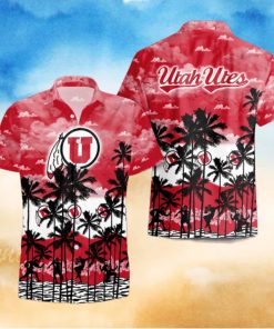 Utah Utes Palms Tree Hawaiian Shirt