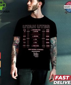Utah Utes Red Football Schedule T Shirt