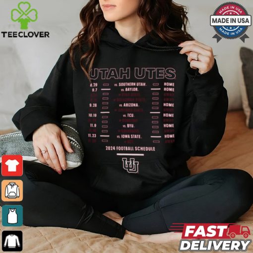 Utah Utes Red Football Schedule T Shirt
