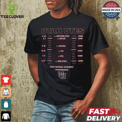 Utah Utes Red Football Schedule T Shirt