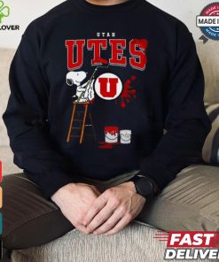 Utah Utes Snoopy Painting Shirt