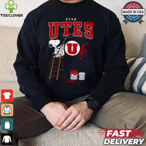 Utah Utes  Snoopy Painting Shirt