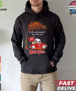 Utah Utes Snoopy driving car fall the most wonder ful time of the year shirt