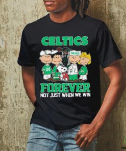 Boston Celtics X Peanuts Characters Forever Not Just When We Win Shirt