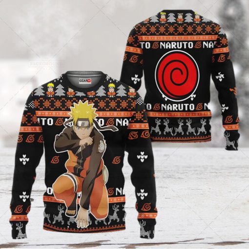 Uzumaki Naruto Anime Xmas Ugly Wool Knitted Sweater