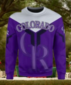 V Stripe Purple Colorado Rockies Ugly Christmas Sweater