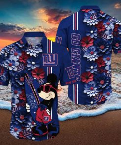 New York Giants Aloha Mick Pattern Hawaiian Shirt For Fans