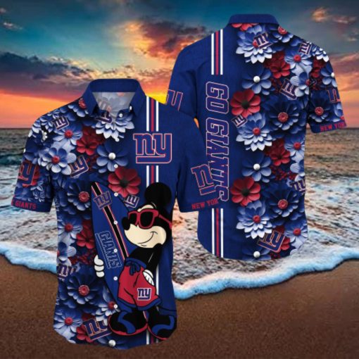 New York Giants Aloha Mick Pattern Hawaiian Shirt For Fans